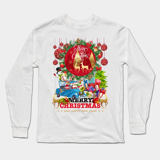 Merry Christmas Everyone! Long Sleeve T-Shirt by black8elise